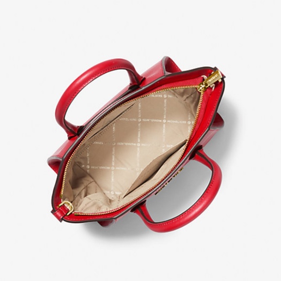 Michael Kors Avril XS Satchel Crossbody Bag Leather Red Cherry - Picture 3 of 5